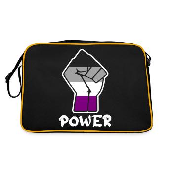 Power Asexual Pride Fist Design pour l’égalité - Sac Retro - noir/or - Dos