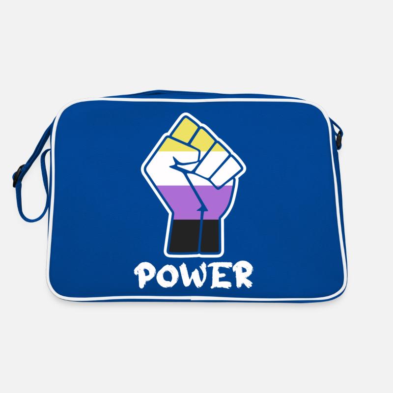 Power Nonbinary Pride Fist Design for Equality Retro Bag