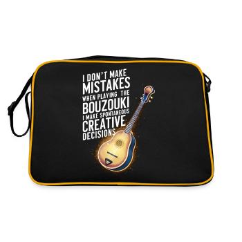 Bouzouki Instrument Gift - Retro Bag - black/gold - Back