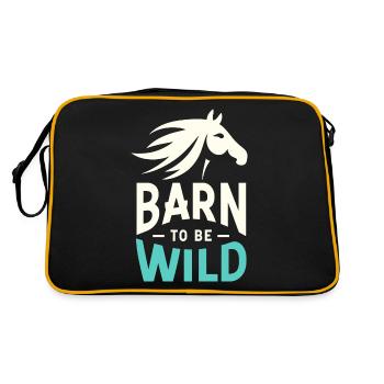 Scheune "Wild sein - Retro Tasche - Schwarz/Gold - Hinten