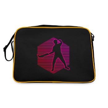 Femmes Jai Alai Hommes Pelote Basque Pelote - Sac Retro - noir/or - Dos