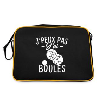 J'peux pas j'ai boules - Sac Retro - noir/or - Dos