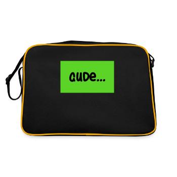 gude - Retro Tasche - Schwarz/Gold - Hinten