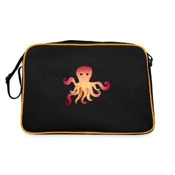 Polygone de calamar octopus - Sac Retro - noir/or - Dos
