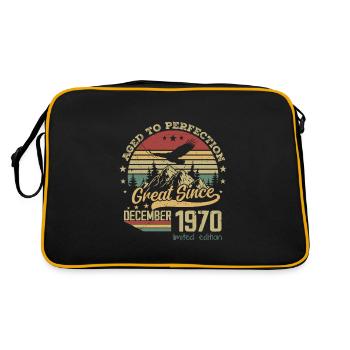 54 years Old Aged to Perfection born: December 1970 - Retro Bag - black/gold - Back