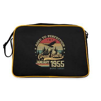 69 years old Aged to perfection born: January 1955 - Retro Bag - black/gold - Back