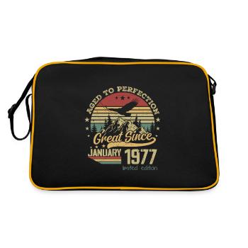 47 years Old Aged to Perfection born: January 1977 - Retro Bag - black/gold - Back