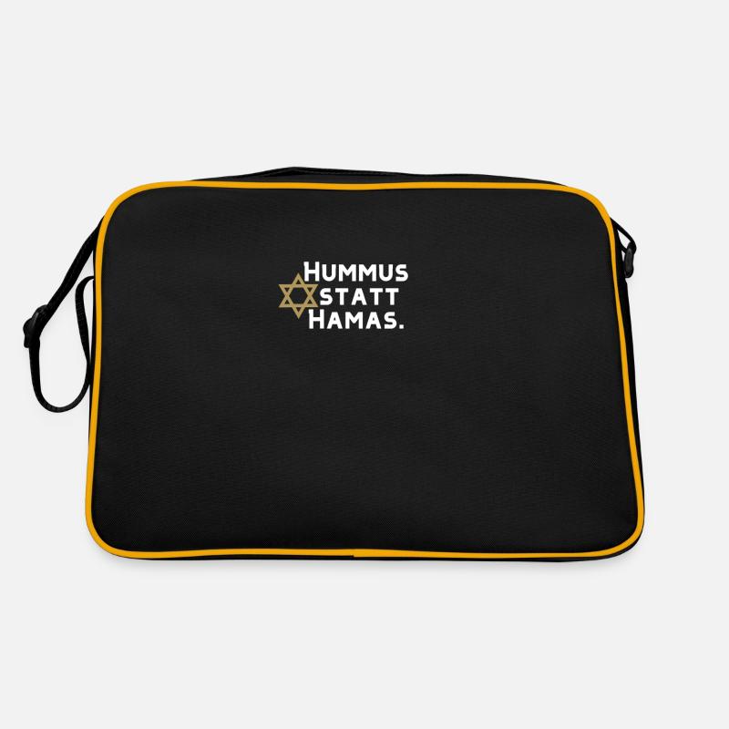 Hummus statt Hamas. Retro Tasche
