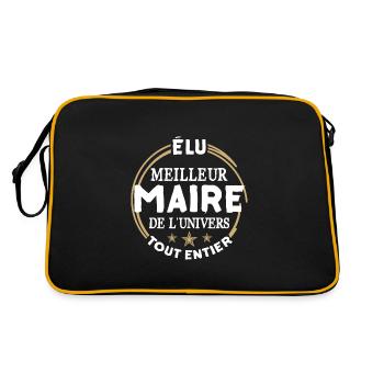 Élu meilleur maire - Sac Retro - noir/or - Dos