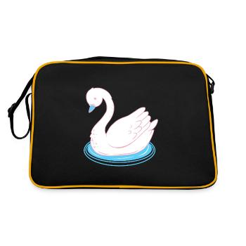 Trans Pride Swan - Retro Bag - black/gold - Back