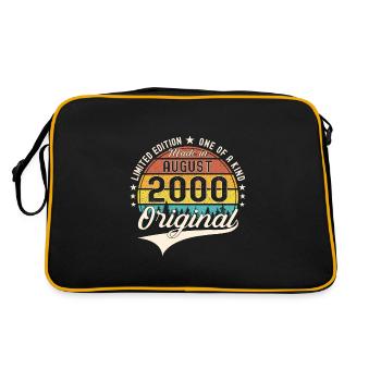 Cadeau original du 22e anniversaire d'août 2000 - Sac Retro - noir/or - Dos