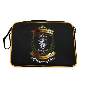 Steiermark - Retro Tasche - Schwarz/Gold - Hinten