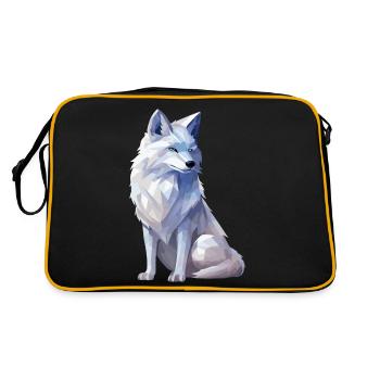 Renard arctique de style polygonal - Sac Retro - noir/or - Dos