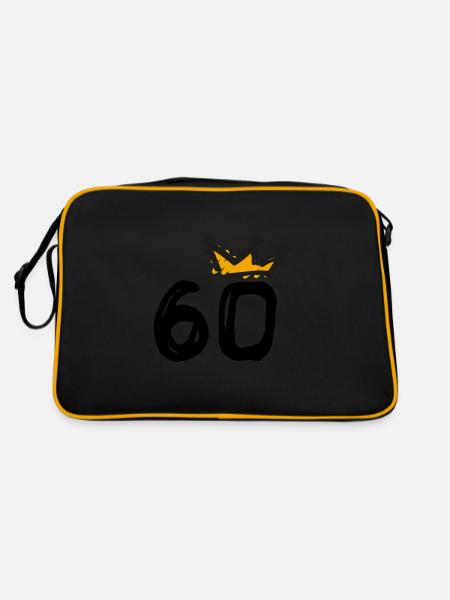 60th birthday Krone - Retro Bag - black/gold