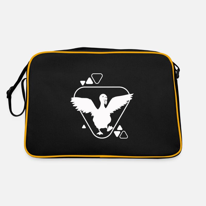 Schwan - Vogel Naturschutz Tierfreund Retro Tasche