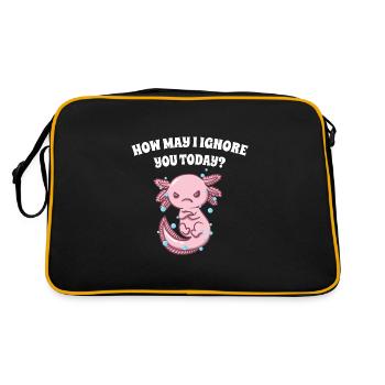 How can I ignore you today, funny sarkas - Retro Bag - black/gold - Back
