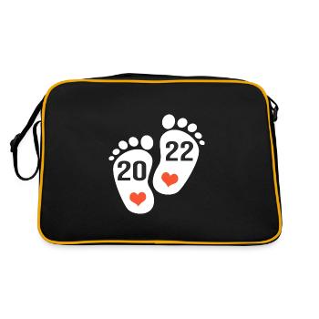 birth 2022 future dad future mom baby - Retro Bag - black/gold - Back