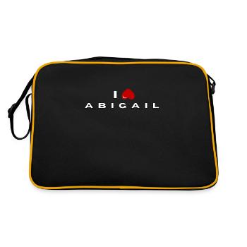 Ich hasse Abigail - Retro Tasche - Schwarz/Gold - Hinten