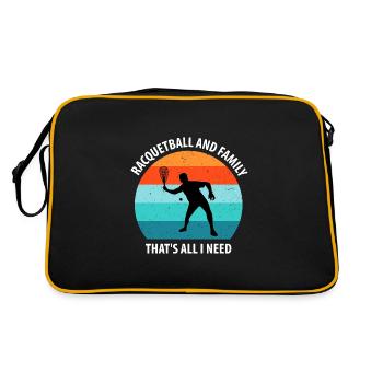 Racqueetball - Retro Bag - black/gold - Back