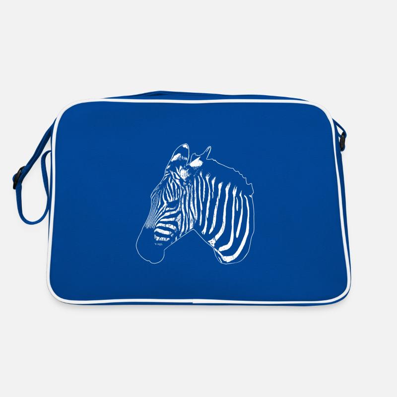 Zebra Silhouette Retro Tasche