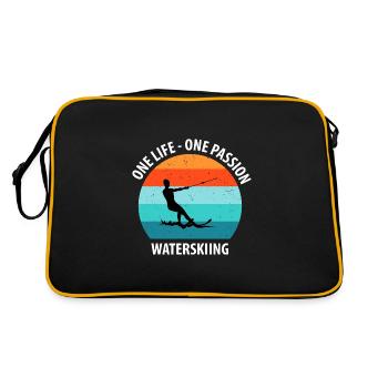 Water skis, water skis, water skiers - Retro Bag - black/gold - Back