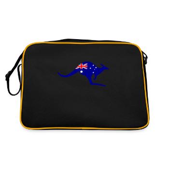 Australia - Retro Tasche - Schwarz/Gold - Hinten