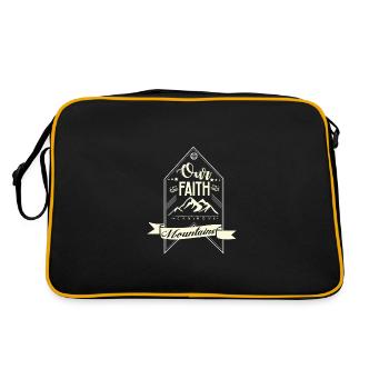 Colline paysage nature randonnée idée cadeau espoir - Sac Retro - noir/or - Dos