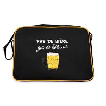 Pas de bière barbecue humour drôles anniversaire - Sac Retro - noir/or - Dos