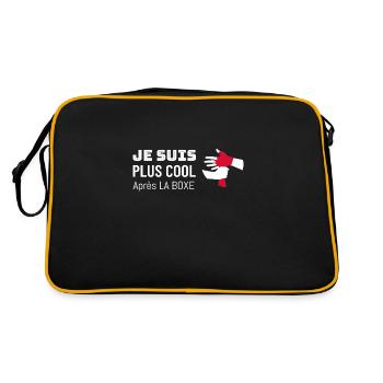 Je suis plus cool après la boxe | humour boxing - Sac Retro - noir/or - Dos