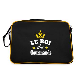 Le roi des gourmands humour drôles - Sac Retro - noir/or - Dos