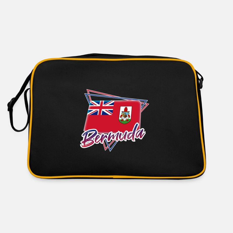 Bermuda - Retro Tasche - Schwarz/Gold