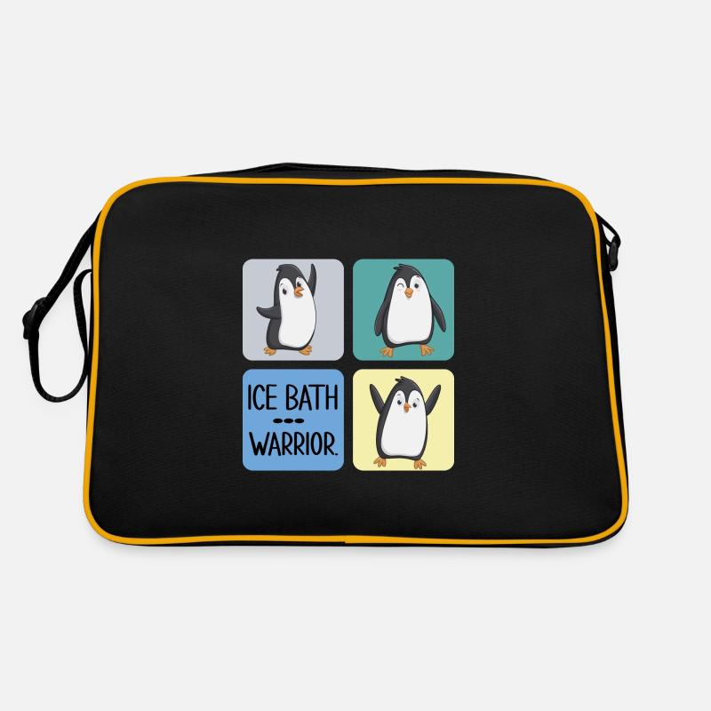 eisbaden kryotherapie eisbad pinguin kneipp Retro Tasche