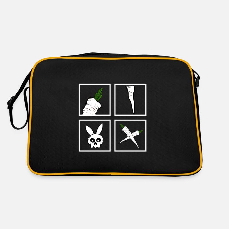 vegan rabbit with carrot Retro Bag