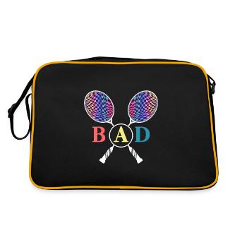 raquette de badminton crossminton - Sac Retro - noir/or - Dos