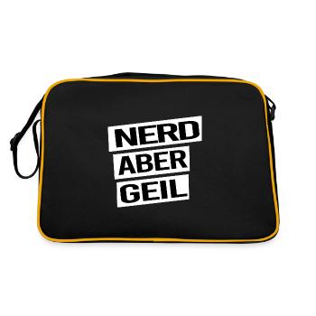 administrator IT abteilung computer nerd aber geil - Retro Tasche - Schwarz/Gold - Hinten