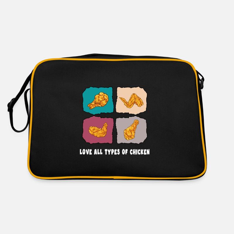 chickens "types pf chicken" chickenwings Retro Bag