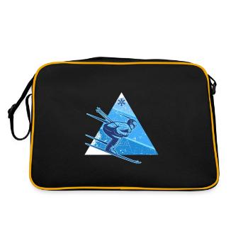Alpine skier "downhill skiing" carving FIS skiing - Retro Bag - black/gold - Back