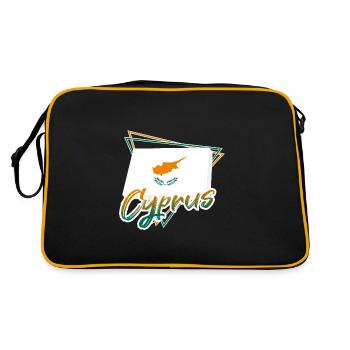 Zypern - Retro Tasche - Schwarz/Gold - Hinten