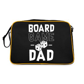 Jeu de société papa - fan de jeux de société papa - Sac Retro - noir/or - Dos