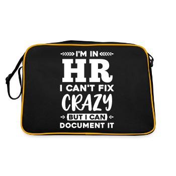 I'm In HR I Can not Fix It Crazy But It Can Document It - Retro Bag - black/gold - Back