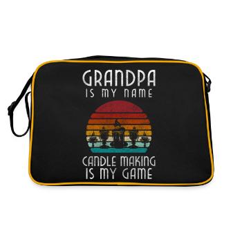 Candles Hobby Decoration Wax - Retro Bag - black/gold - Back
