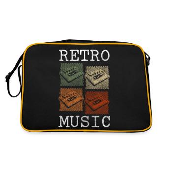 Radio cassette rétro des années 80 - Sac Retro - noir/or - Dos