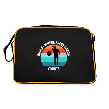 Boule Pétanque Boccia Boules - Sac Retro - noir/or - Dos
