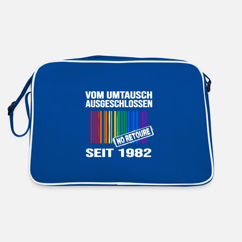1982 geburtstag lgbt regenbogen pride birthday Retro Tasche