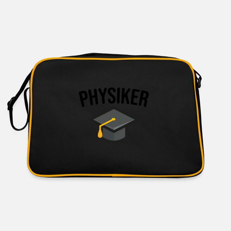 Physiker - Retro Tasche - Schwarz/Gold