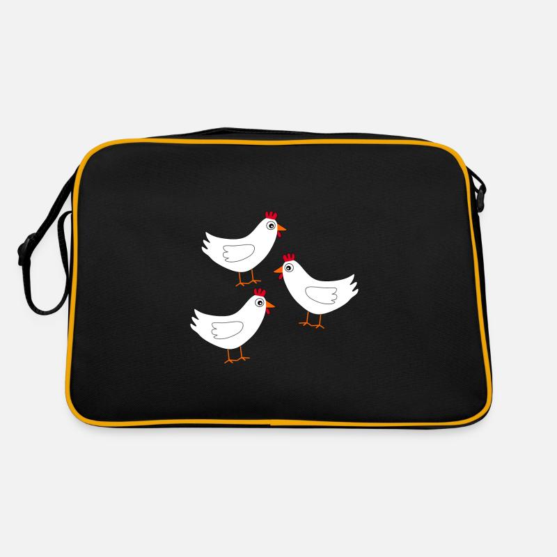 Chicken White White Chickens Hens Easter Retro Bag
