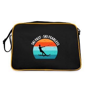 Water skis, water skis, water skiers - Retro Bag - black/gold - Back