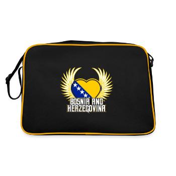 Bosnie-et-Herzégovine - Sac Retro - noir/or - Dos