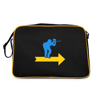 Marqueur de joueur de paintball Gotcha - Sac Retro - noir/or - Dos