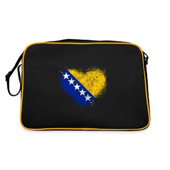 Bosnie-et-Herzégovine - Sac Retro - noir/or - Dos
